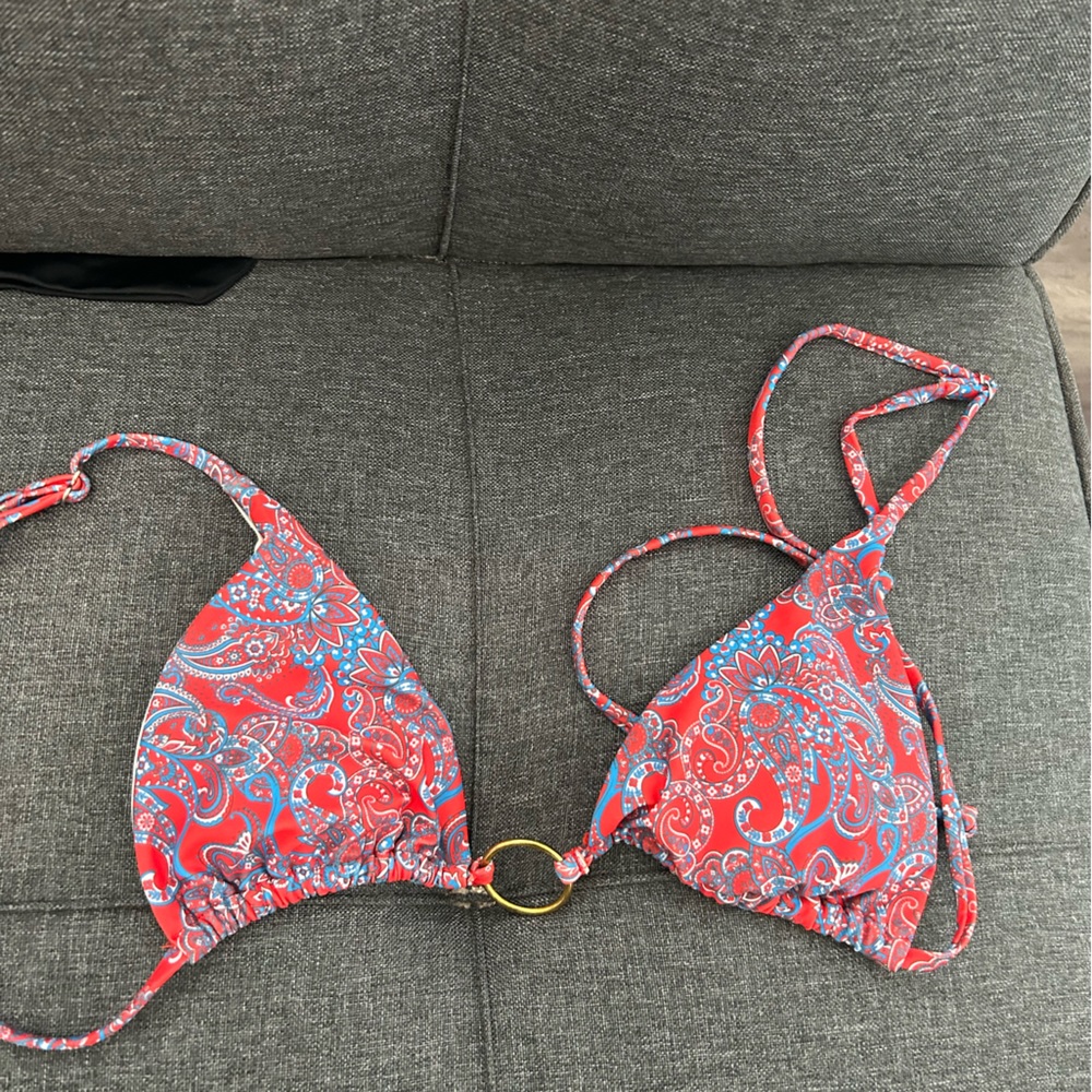 super cute bandana pattern bikini top